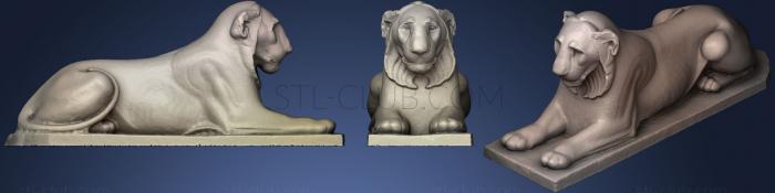 3D model Laying Lion (STL)